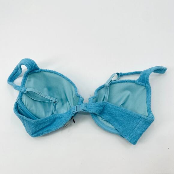Triangl Size S Blue terrycloth underwire Bikini Top - Picture 3 of 4